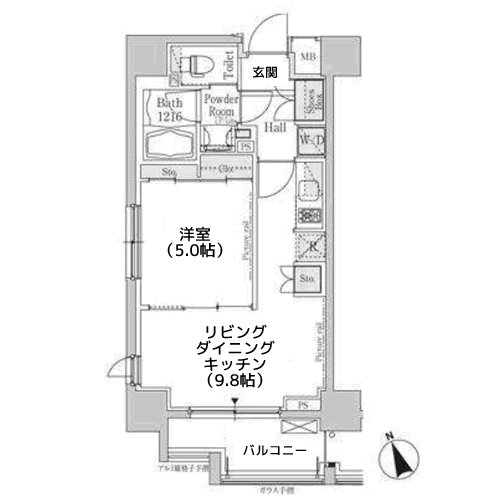 パークアクシス芝浦 - 間取り図