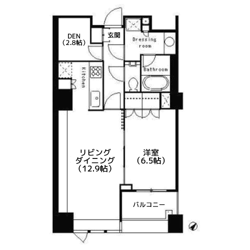 パークキューブ目黒タワー - 間取り図