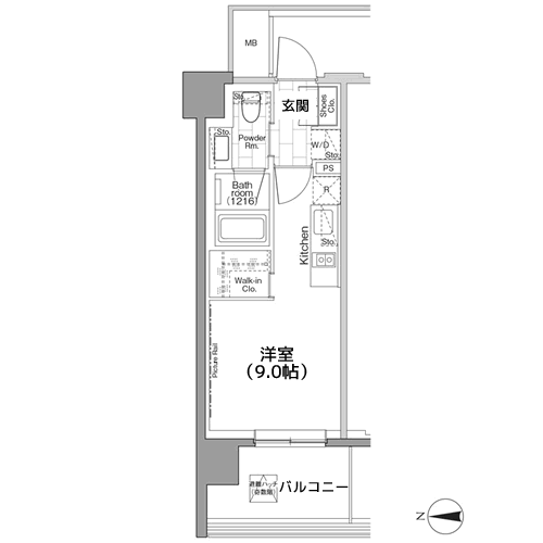 パークハビオ芝浦 - 間取り図