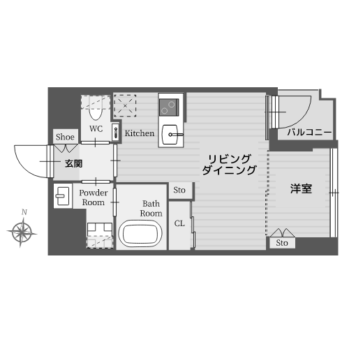 パークルール恵比寿 - 間取り図