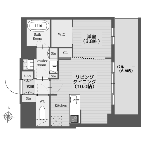 パークルール恵比寿 - 間取り図