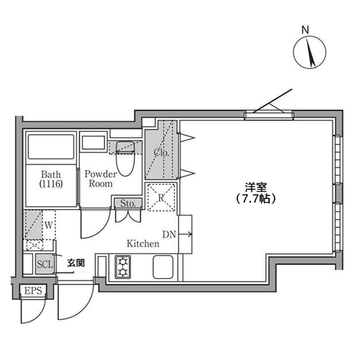 PARK SQUARE 笹塚 - 間取り図