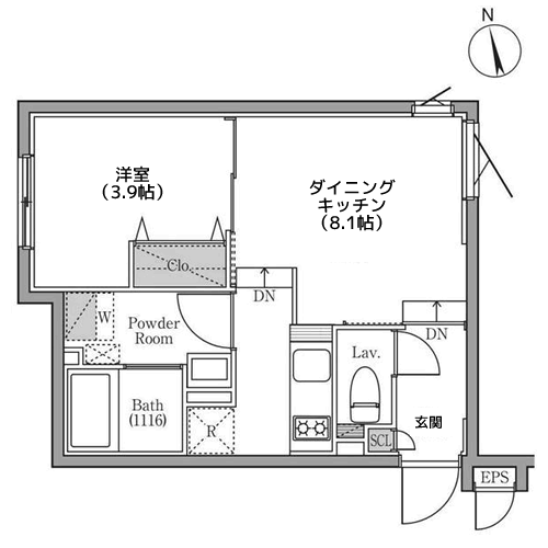 PARK SQUARE 笹塚 - 間取り図