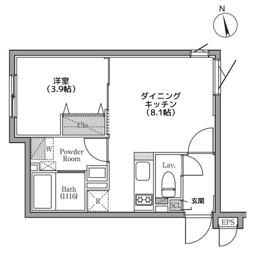 PARK SQUARE 笹塚 - 間取り図