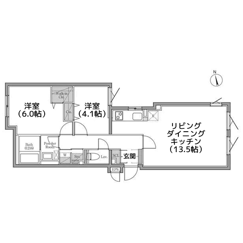 PARK SQUARE 笹塚 - 間取り図