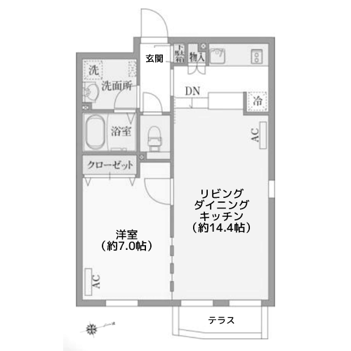 PASEO荏原中延 - 間取り図
