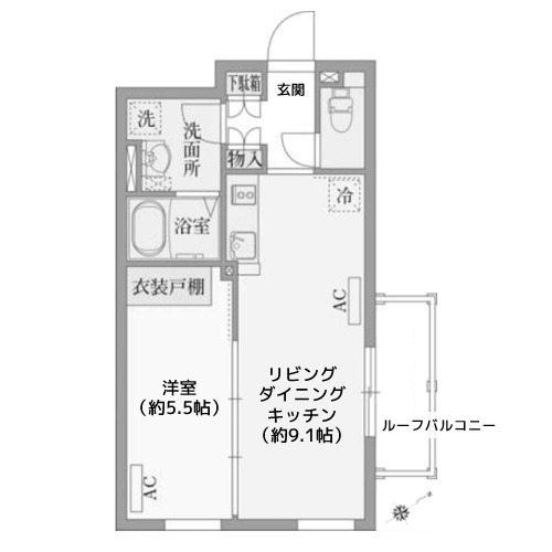 PASEO荏原中延 - 間取り図