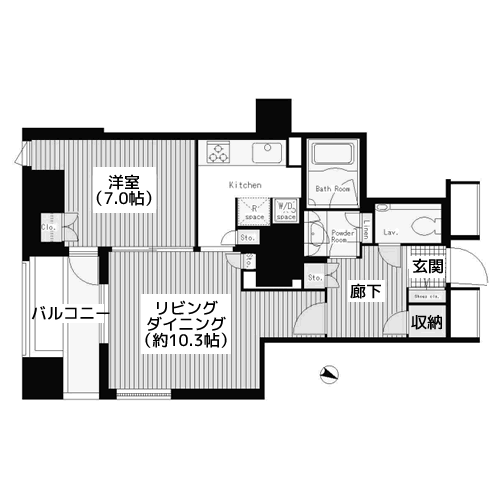 パークコート・ジオ永田町 - 間取り図