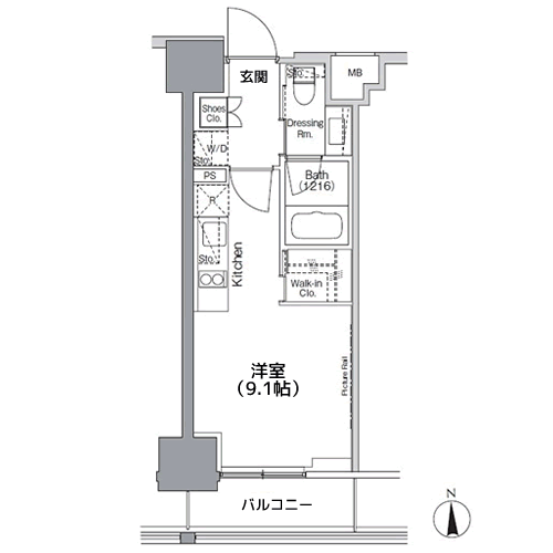 パークハビオ飯田橋 - 間取り図