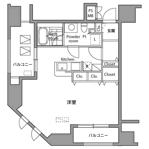 ピアネッタ汐留 - 間取り図