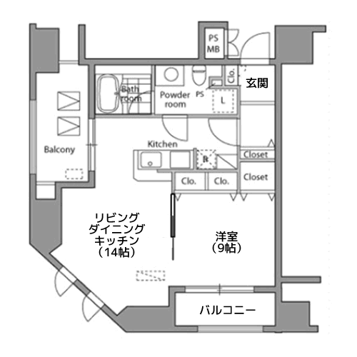 ピアネッタ汐留 - 間取り図