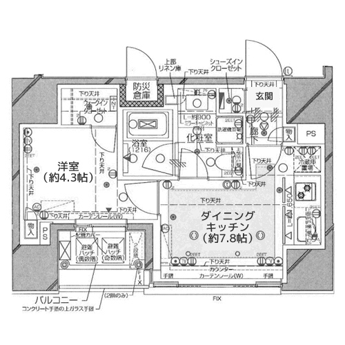 ピアース銀座8丁目 - 間取り図