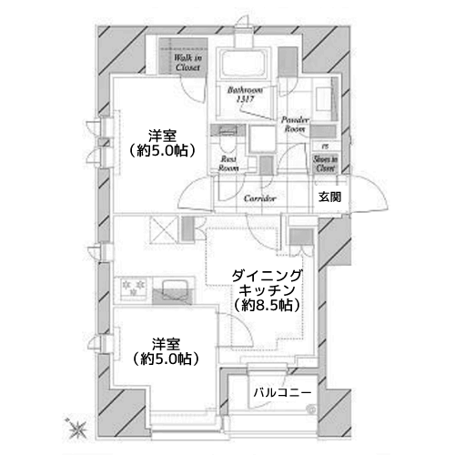 ピアース銀座8丁目 - 間取り図