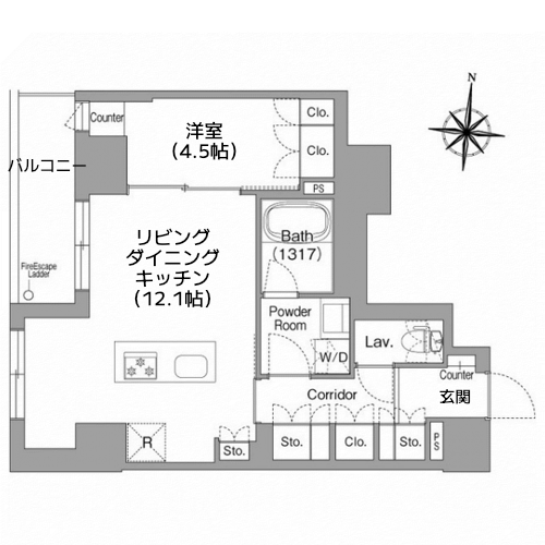 プラネソシエプラス旗の台 - 間取り図