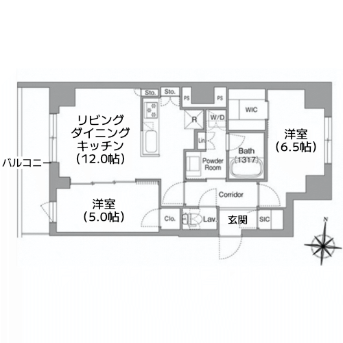 プラネソシエプラス旗の台 - 間取り図