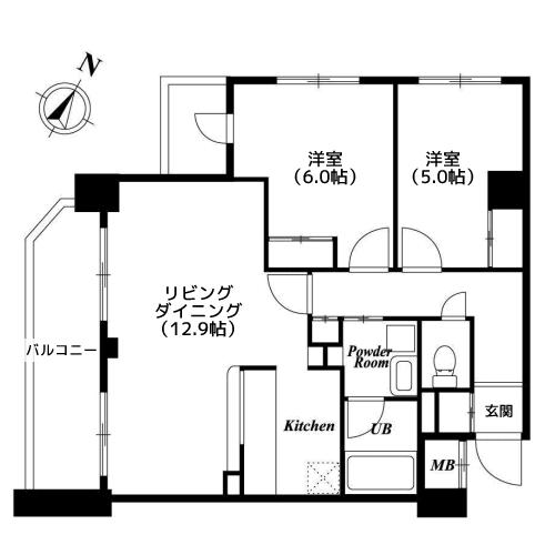 プレミアノッツェ祐天寺 - 間取り図