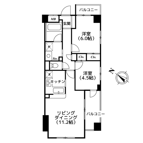プレミアノッツェ祐天寺 - 間取り図