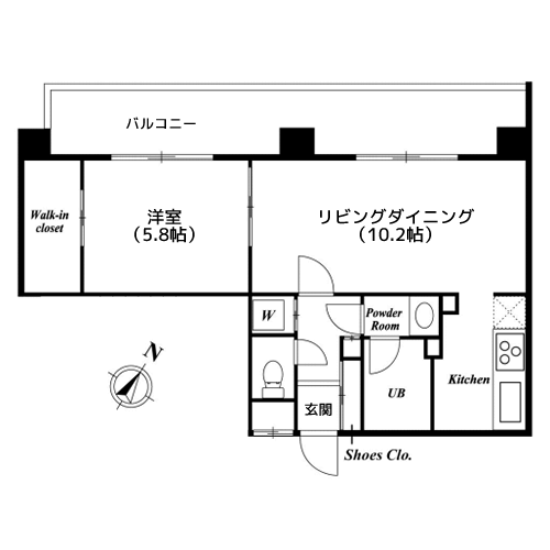 プレミアノッツェ祐天寺 - 間取り図