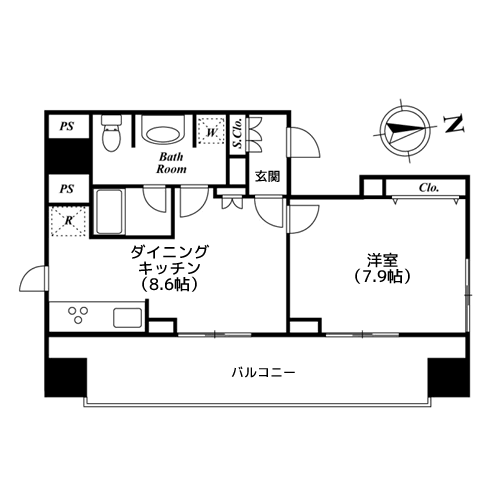 プレミアステージ内神田 - 間取り図