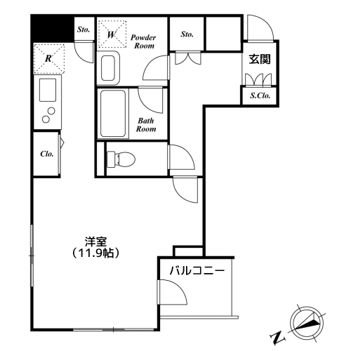 プレミアステージ内神田 - Oタイプ間取り図