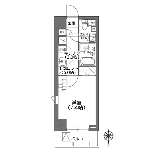 PRIME FORESHITA - 間取り図