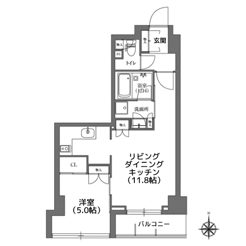 PRIME FORESHITA - 間取り図