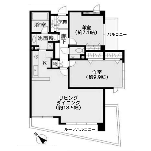 ヒューリック目黒三田 - 間取り図