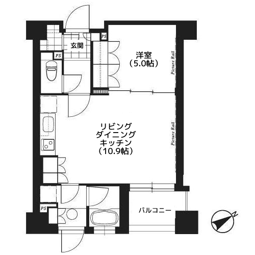 プライムメゾン銀座イースト - 間取り図
