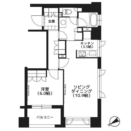 プライムメゾン銀座イースト - 間取り図