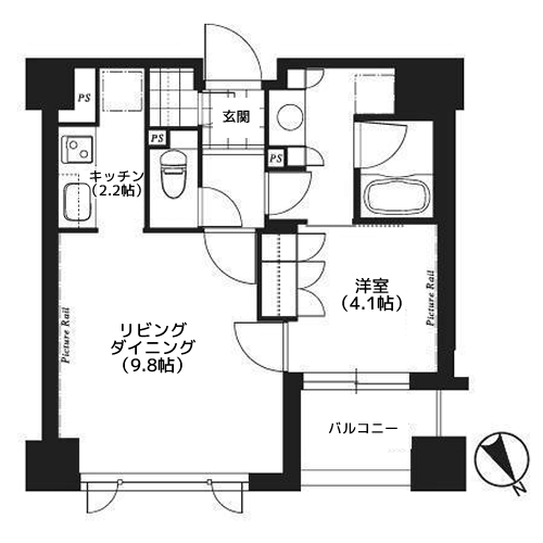 プライムメゾン銀座イースト - 間取り図