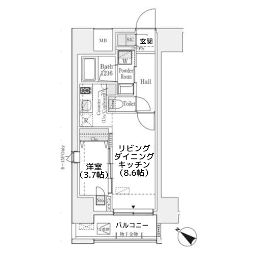 プライムレジデンス渋谷 - 間取り図