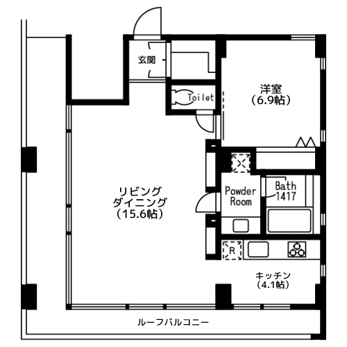 プライムアーバン目黒三田 - 間取り図