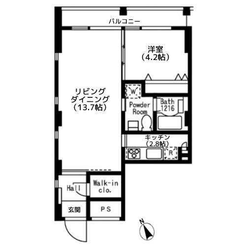 プライムアーバン目黒三田 - 間取り図