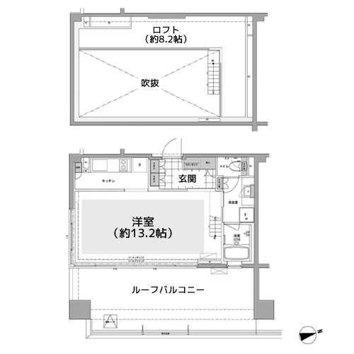 プライムアーバン芝浦LOFT - 間取り図