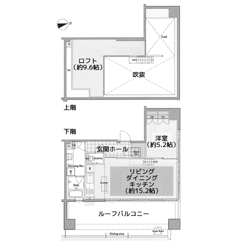 プライムアーバン芝浦LOFT - 間取り図
