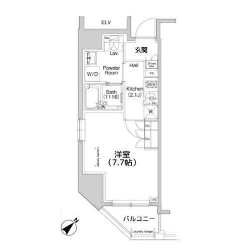 プラウドフラット東神田 - 間取り図
