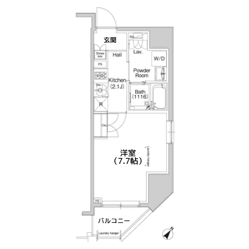 プラウドフラット東神田 - 間取り図