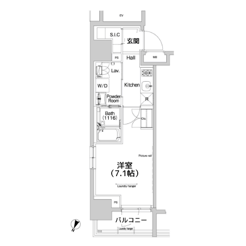 プラウドフラット三越前 - 間取り図