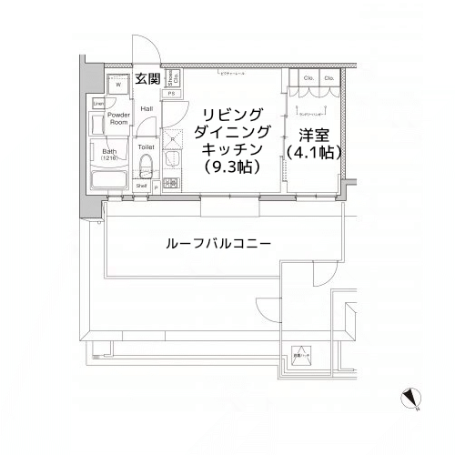 プラウドフラット渋谷富ヶ谷 - 間取り図
