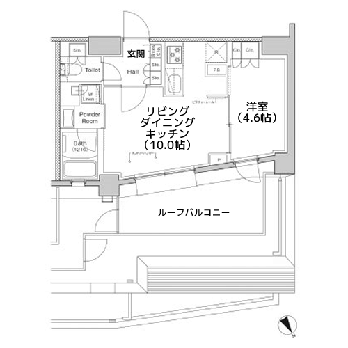 プラウドフラット渋谷富ヶ谷 - 間取り図