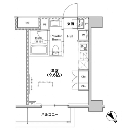 プラウドフラット戸越公園 - 間取り図