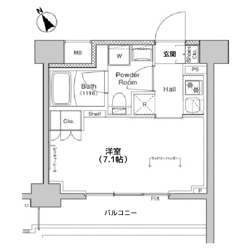 プラウドフラット戸越公園 - 間取り図