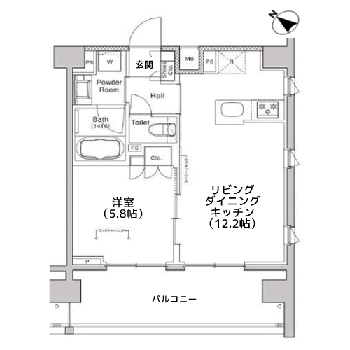 プラウドフラット戸越公園 - 間取り図