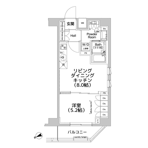 プラウドフラット代々木八幡 - 間取り図