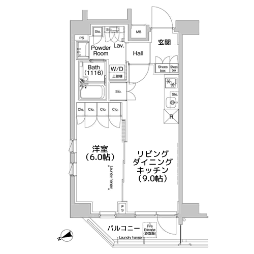 プラウドフラット代々木八幡 - 間取り図