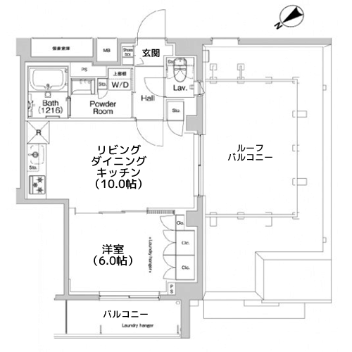 プラウドフラット代々木八幡 - 間取り図