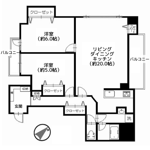 クーネル目黒南 - 間取り図