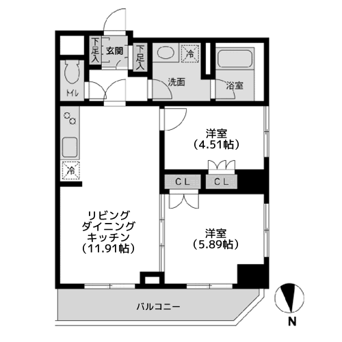 レジデンス白金コローレ - 間取り図