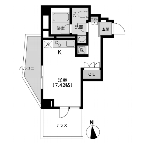 レジデンス白金コローレ - MA1タイプ・間取り図