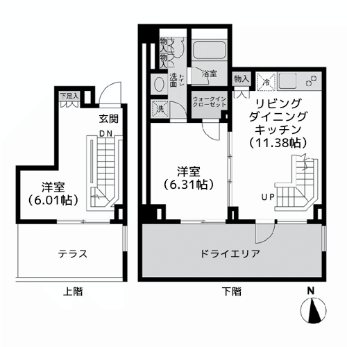 レジデンス白金コローレ - MA2タイプ・間取り図